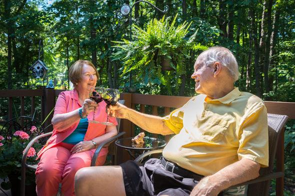 residents at wine and cheese club