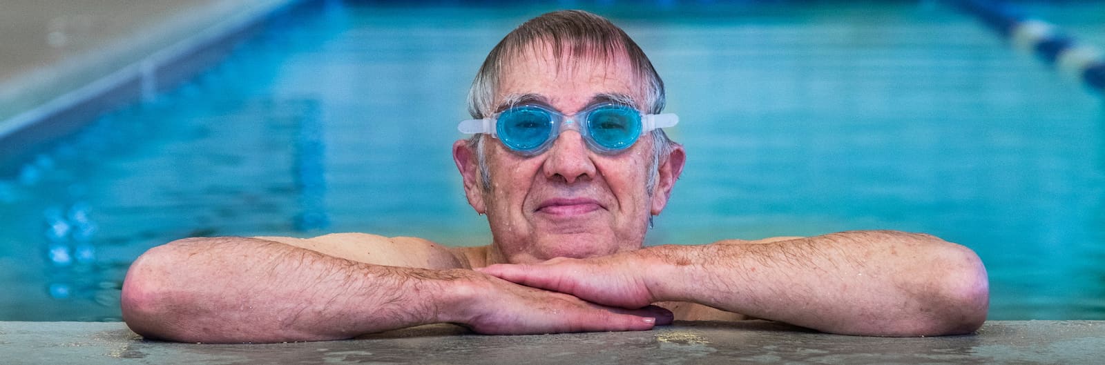 Glenaire resident swimming in indoor pool