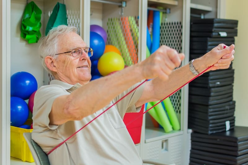 Man Exercising rehabilitation 