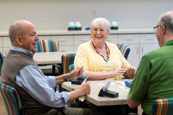 residents socializing