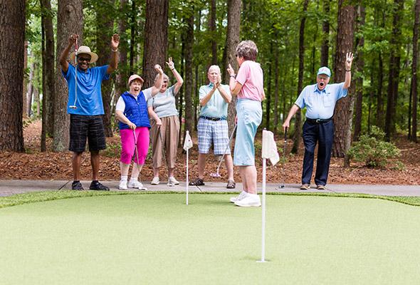 residents golfing