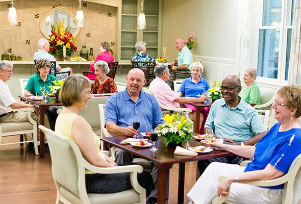 residents socializing