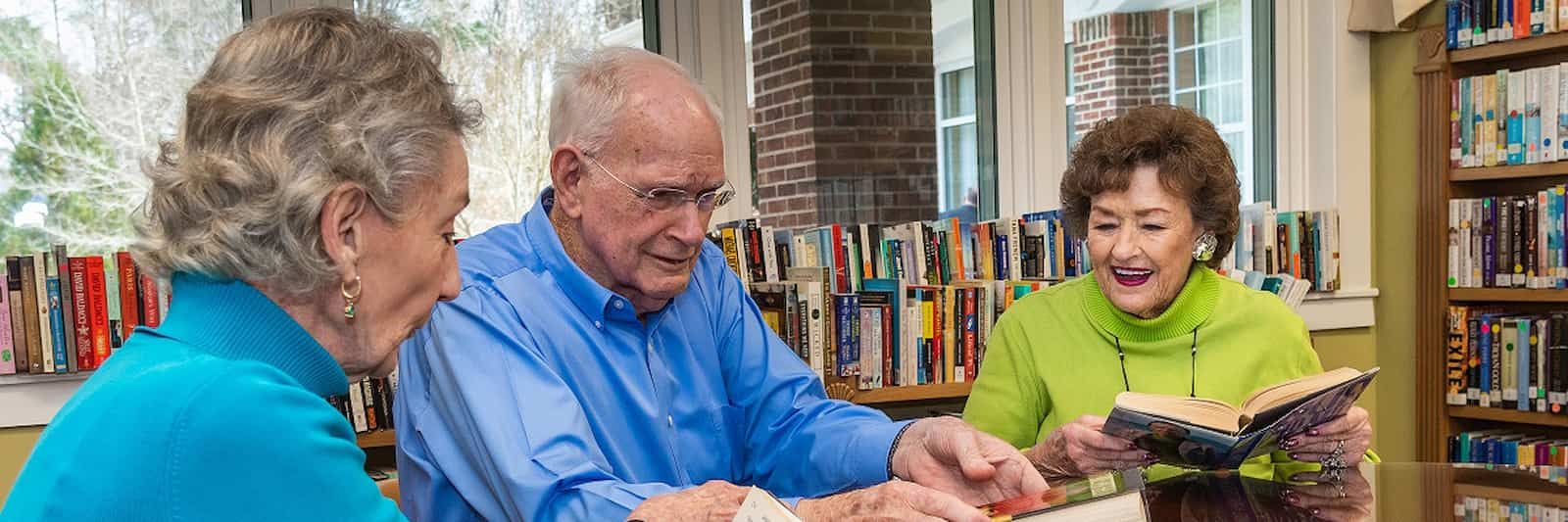 residents in library 