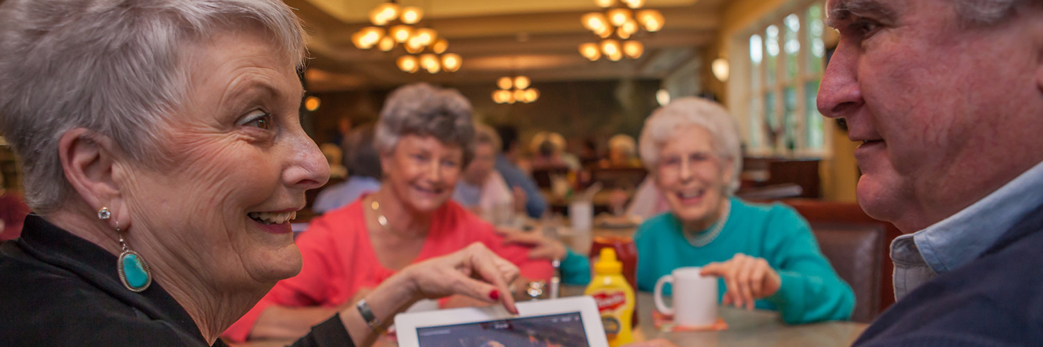 residents socializing