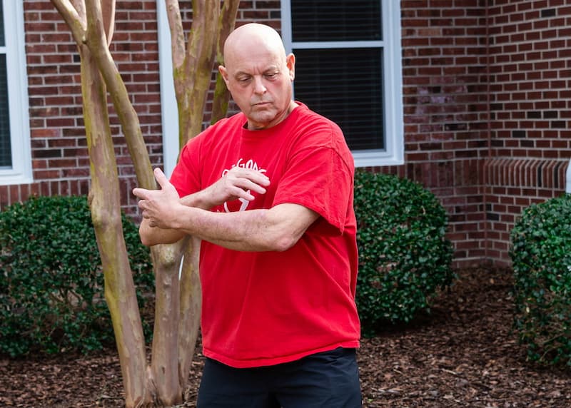 Scotia Village resident practicing tai chi